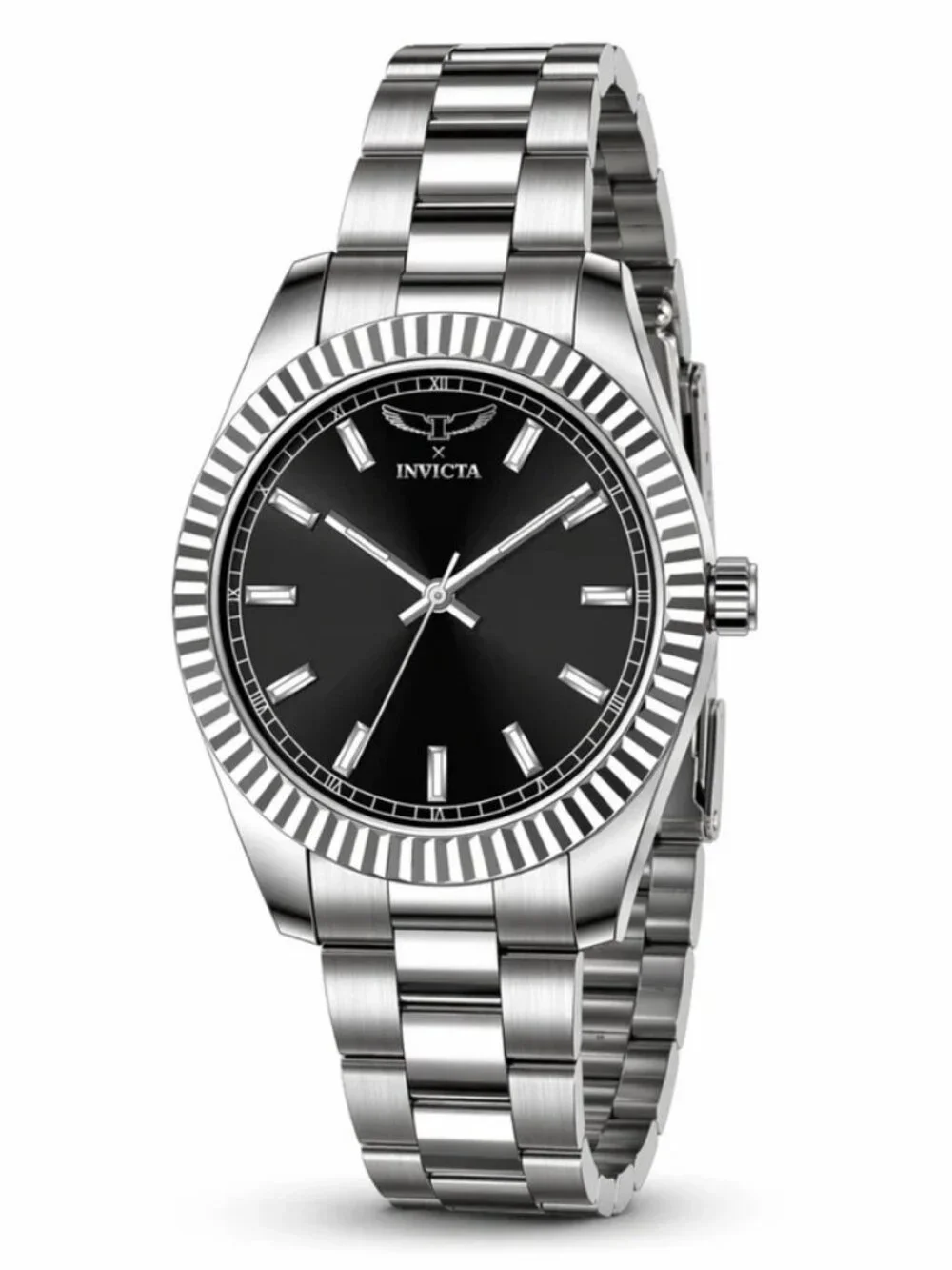 $199 Invicta Specialty I Mens Black 40mm Steel Quartz Watch (69014) NIB